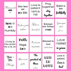 Christian Love Quote Cards Printable | 90 Unique Marriage & Faith Affirmation Cards | Instant Download PDF