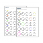 Telling the Time PNG Worksheets