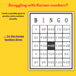 Want a fun way to review Korean numbers with friends or students?