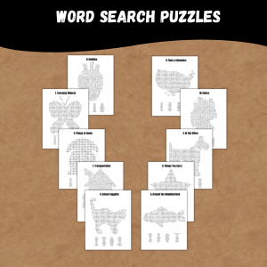 Word Search Printable | 10-Page Activity Bundle (No Answer Key, Instant Download)