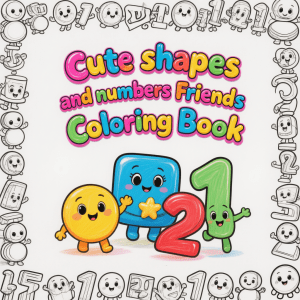 Shapes and Numbers Coloring Book for Kids | Preschool Learning Coloring Pages | Cute Numbers & Shapes PDF | Toddler Activity