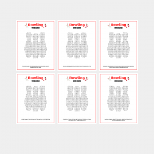 Bowling Word Search Puzzle Pack | 6 Printable Pages | Bowling Activity | Fun Sports Word Search | Instant Download PDF